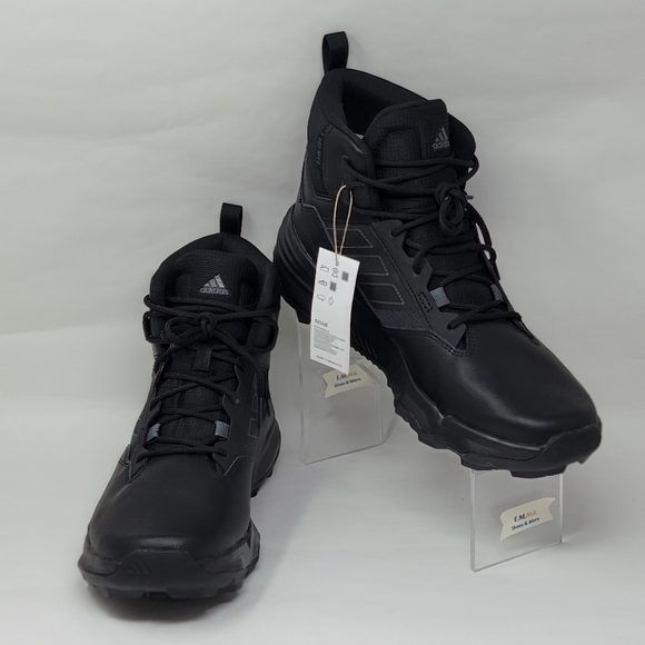 Adidas Terrex Unity Leather Mid Rain.RDY Black Boots GZ3325 Men's Size Multi New - Picture 1 of 11